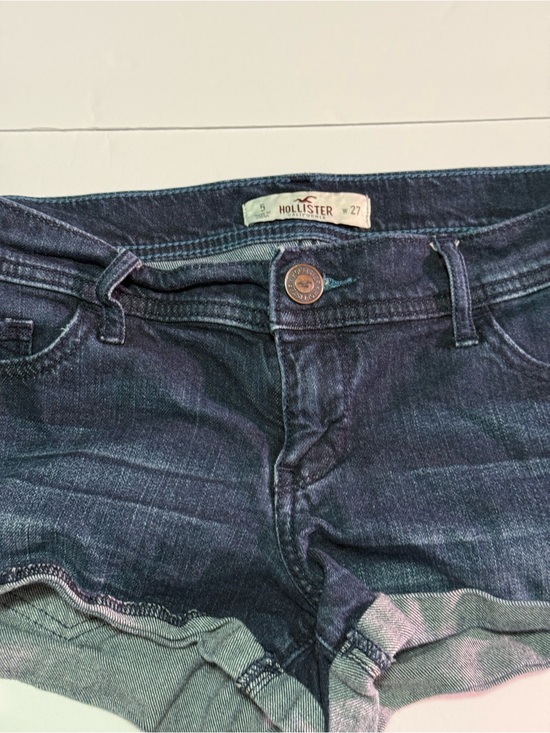 Hollister Pants - Hollister Women's Dark Indigo Boyfriend Denim Shorts